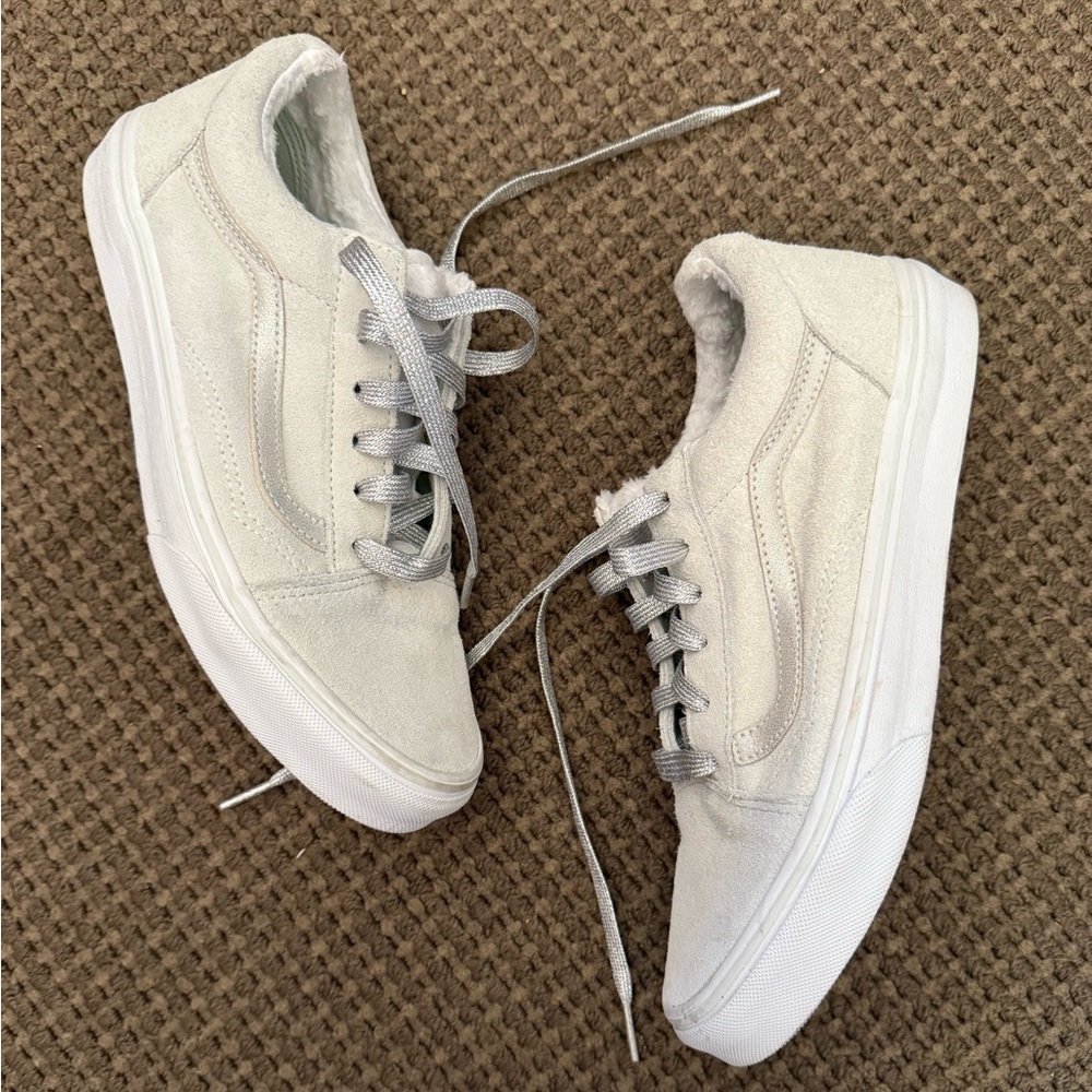 Vans Old Skool white suede